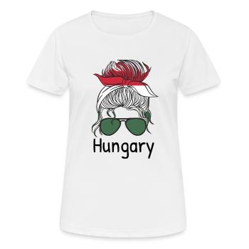 Hungary Flag Hungarian flag Balaton Hungary - Women's Breathable T-Shirt - white - Front - AI Model Female 172 dark (172cm)