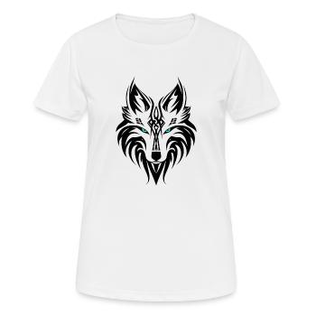 Keltischer Wolf - Frauen T-Shirt atmungsaktiv - Weiß - Vorne - AI Model Female 172 dark (172cm)