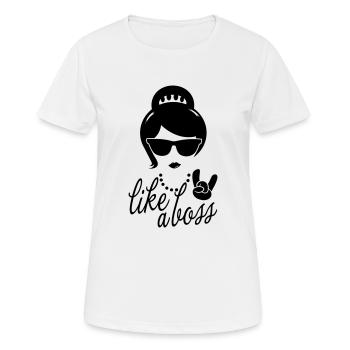 Like a i love strong hipster frau boss mutter - Frauen T-Shirt atmungsaktiv - Weiß - Vorne - AI Model Female 172 dark (172cm)