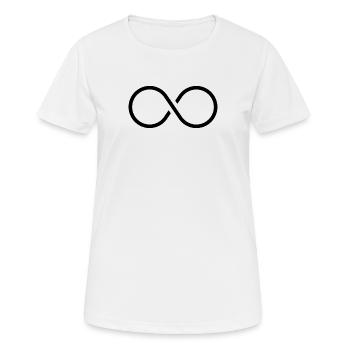 Unendlich / schwarz - Frauen T-Shirt atmungsaktiv - Weiß - Vorne - AI Model Female 172 dark (172cm)