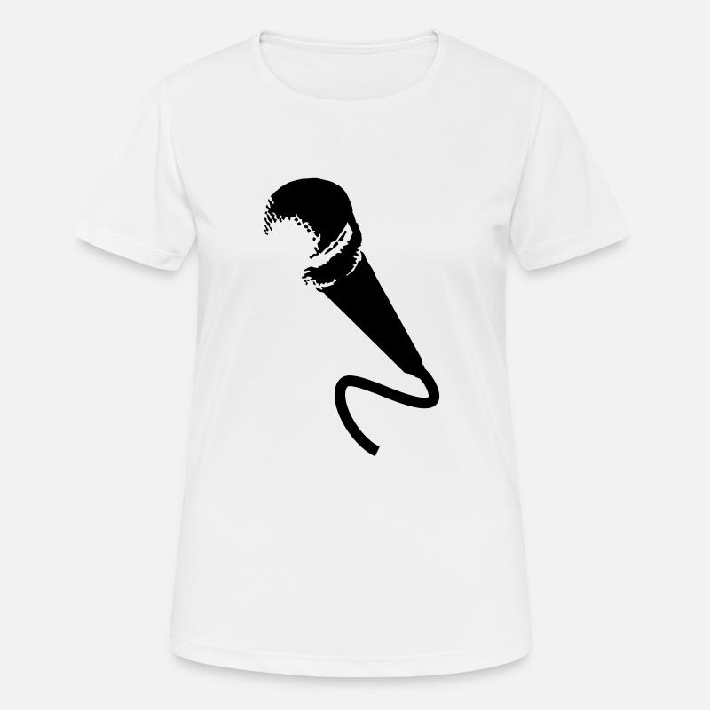 microphone - Women's Breathable T-Shirt - white