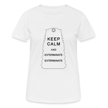 Exterminate noir - Frauen T-Shirt atmungsaktiv - Weiß - Vorne - AI Model Female 172 dark (172cm)