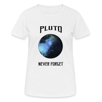 Science - Pluto never for - T-shirt respirant Femme - blanc - Devant - AI Model Female 172 dark (172cm)