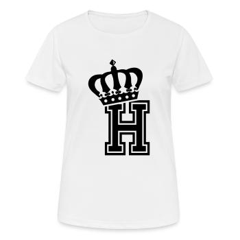Buchstabe H - Frauen T-Shirt atmungsaktiv - Weiß - Vorne - AI Model Female 172 dark (172cm)