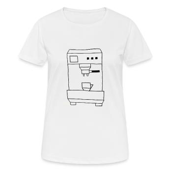 expresso Maker - T-shirt respirant Femme - blanc - Devant - AI Model Female 172 dark (172cm)