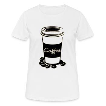 Coffee, coffee - Women's Breathable T-Shirt - white - Front - AI Model Female 172 dark (172cm)