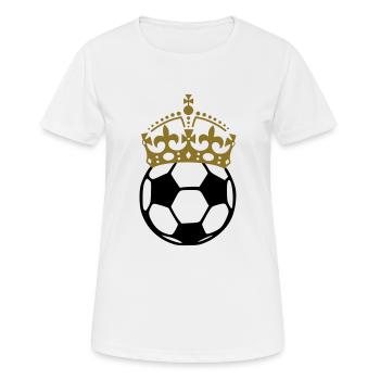 Koenig Fussball - König - King Football - Frauen T-Shirt atmungsaktiv - Weiß - Vorne - AI Model Female 172 dark (172cm)
