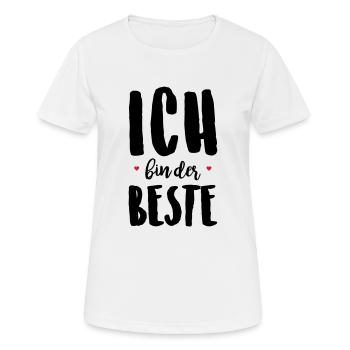 Ich bin der Beste - Frauen T-Shirt atmungsaktiv - Weiß - Vorne - AI Model Female 172 dark (172cm)