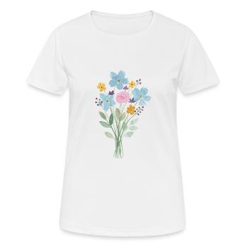 bunch of flowers - Women's Breathable T-Shirt - white - Front - AI Model Female 172 dark (172cm)