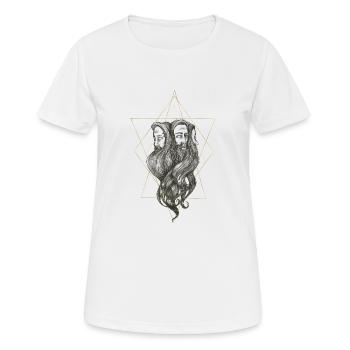 Le puissant dieu de la mythologie slave Svatevit - T-shirt respirant Femme - blanc - Devant - AI Model Female 172 dark (172cm)
