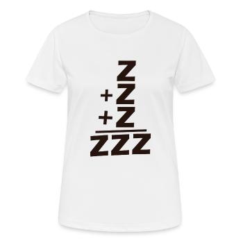 symbol sleep nap sleeps sleep zzz - Women's Breathable T-Shirt - white - Front - AI Model Female 172 dark (172cm)