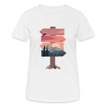 Reise - Frauen T-Shirt atmungsaktiv - Weiß - Vorne - AI Model Female 172 dark (172cm)