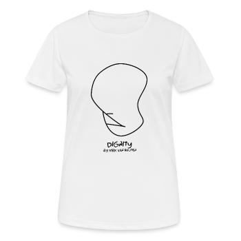 ILLUSTRATION DE DIGNITÉ - T-shirt respirant Femme - blanc - Devant - AI Model Female 172 dark (172cm)