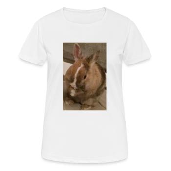 Kaninchen - Frauen T-Shirt atmungsaktiv - Weiß - Vorne - AI Model Female 172 dark (172cm)