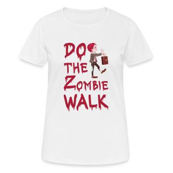 Do The Zombie Walk Horror Halloween Untote Leiche - Frauen T-Shirt atmungsaktiv - Weiß - Vorne - AI Model Female 172 dark (172cm)