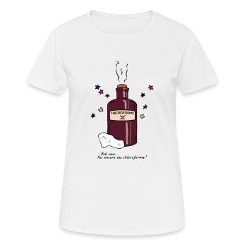 Chloroform - Frauen T-Shirt atmungsaktiv - Weiß - Vorne - AI Model Female 172 dark (172cm)