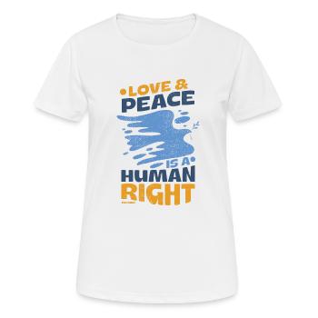Menschenrechte Frieden - Frauen T-Shirt atmungsaktiv - Weiß - Vorne - AI Model Female 172 dark (172cm)