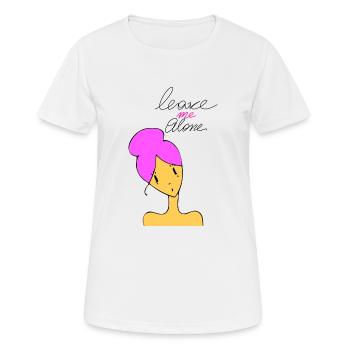Laisse-moi tranquille rose - T-shirt respirant Femme - blanc - Devant - AI Model Female 172 dark (172cm)