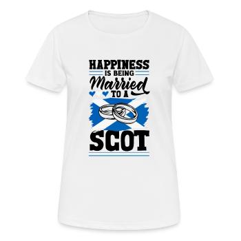 Schottisches Schottland Schottische Flagge Zitat - Frauen T-Shirt atmungsaktiv - Weiß - Vorne - AI Model Female 172 dark (172cm)
