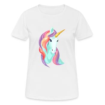 Einhorn Unicorn Mädchen Fabeltier Einhörner - Frauen T-Shirt atmungsaktiv - Weiß - Vorne - AI Model Female 172 dark (172cm)