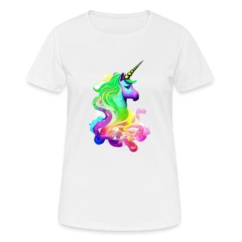 Einhorn Fabeltier Mädchen Einhörner Unicorn - Frauen T-Shirt atmungsaktiv - Weiß - Vorne - AI Model Female 172 dark (172cm)