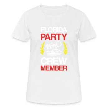 Équipe de fête en Floride - T-shirt respirant Femme - blanc - Devant - AI Model Female 172 dark (172cm)