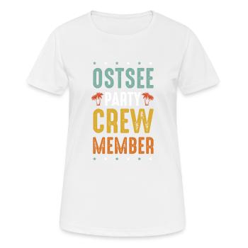 Ostsee Party Crew - Frauen T-Shirt atmungsaktiv - Weiß - Vorne - AI Model Female 172 dark (172cm)