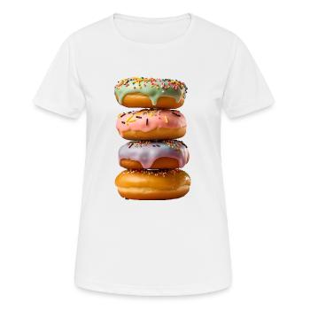 Saftige Donuts - Frauen T-Shirt atmungsaktiv - Weiß - Vorne - AI Model Female 172 dark (172cm)