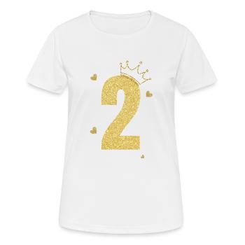 2nd anniversary golden crown - Women's Breathable T-Shirt - white - Front - AI Model Female 172 dark (172cm)