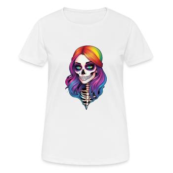 Halloween - Rock & Regenbogen - Frauen T-Shirt atmungsaktiv - Weiß - Vorne - AI Model Female 172 dark (172cm)