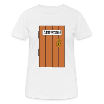 Entry prohibited - Women's Breathable T-Shirt - white - Front - AI Model Female 172 dark (172cm)