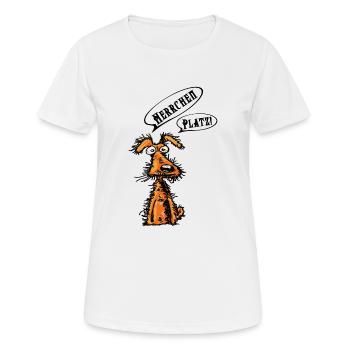 Herrchen - Hund - Frauen T-Shirt atmungsaktiv - Weiß - Vorne - AI Model Female 172 dark (172cm)