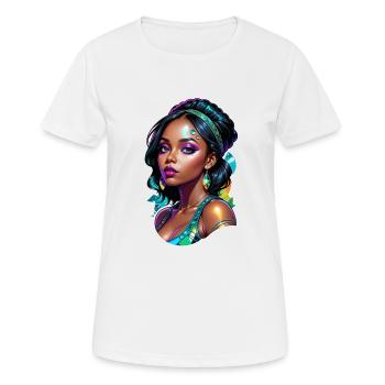 Afro Woman - Beauty - Women's Breathable T-Shirt - white - Front - AI Model Female 172 dark (172cm)