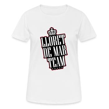 L’équipe Lloret De Mar - T-shirt respirant Femme - blanc - Devant - AI Model Female 172 dark (172cm)
