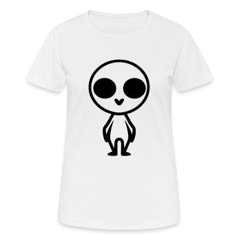 alien - Women's Breathable T-Shirt - white - Front - AI Model Female 172 dark (172cm)