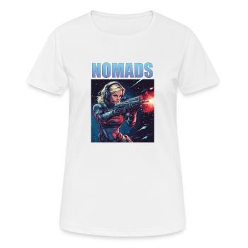 Blaster Girl 2 - Frauen T-Shirt atmungsaktiv - Weiß - Vorne - AI Model Female 172 dark (172cm)
