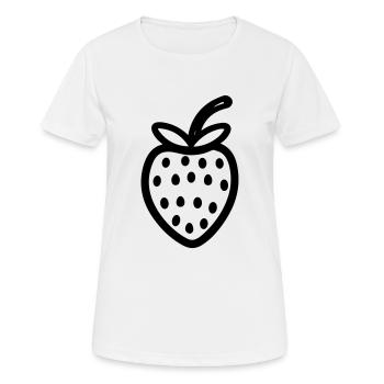 strawberry - Women's Breathable T-Shirt - white - Front - AI Model Female 172 dark (172cm)