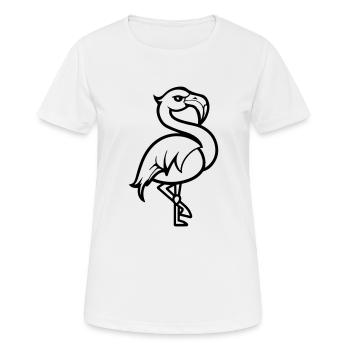 Flamingo Comic - Women's Breathable T-Shirt - white - Front - AI Model Female 172 dark (172cm)