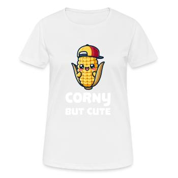 Ringard mais mignon - T-shirt respirant Femme - blanc - Devant - AI Model Female 172 dark (172cm)