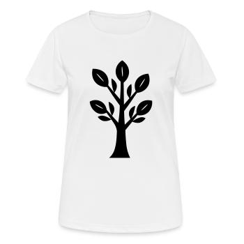 Baum - Frauen T-Shirt atmungsaktiv - Weiß - Vorne - AI Model Female 172 dark (172cm)