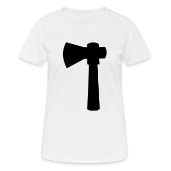 Axt - Frauen T-Shirt atmungsaktiv - Weiß - Vorne - AI Model Female 172 dark (172cm)