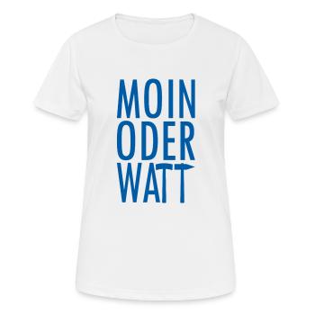 Moin ou Watt Ruhrpott - T-shirt respirant Femme - blanc - Devant - AI Model Female 172 dark (172cm)