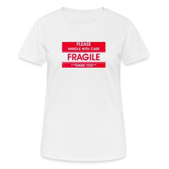 fragile fragile this side up - T-shirt respirant Femme - blanc - Devant - AI Model Female 172 dark (172cm)