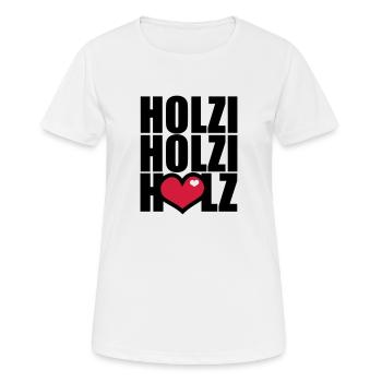 Ich und mein Holz - Frauen T-Shirt atmungsaktiv - Weiß - Vorne - AI Model Female 172 dark (172cm)