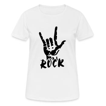 Musique de musique rock - T-shirt respirant Femme - blanc - Devant - AI Model Female 172 dark (172cm)