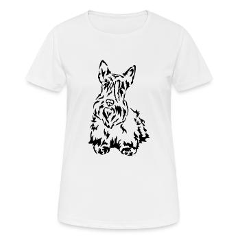 Terrier - Frauen T-Shirt atmungsaktiv - Weiß - Vorne - AI Model Female 172 dark (172cm)
