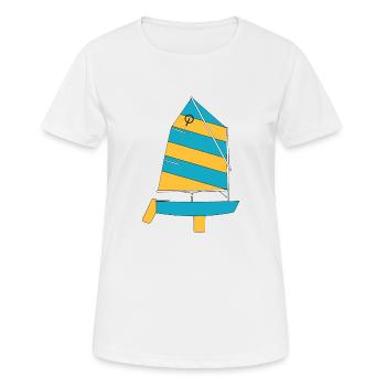 Optimist - Frauen T-Shirt atmungsaktiv - Weiß - Vorne - AI Model Female 172 dark (172cm)