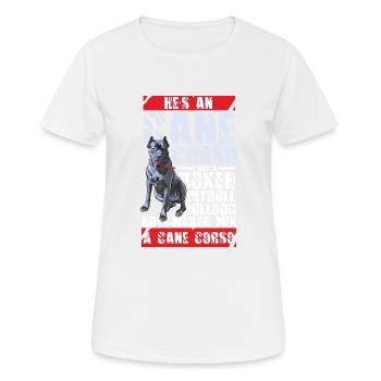 Cane Corso Confusion Dog - Women's Breathable T-Shirt - white - Front - AI Model Female 172 dark (172cm)