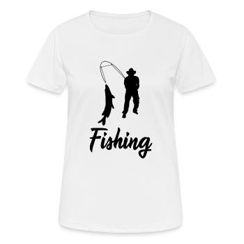 Pêche pêche pêche - T-shirt respirant Femme - blanc - Devant - AI Model Female 172 dark (172cm)
