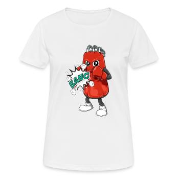 Boxen Boxsack Boxkampf Boxtraining für einen - Frauen T-Shirt atmungsaktiv - Weiß - Vorne - AI Model Female 172 dark (172cm)